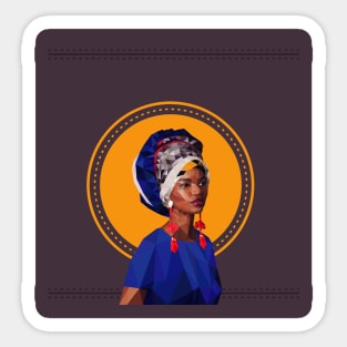 Traditional African Woman Sticker